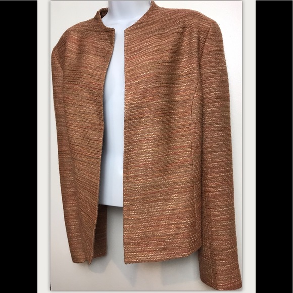 LAFAYETTE 148 Blazer Jacket Tweed Open Front - Picture 5 of 9
